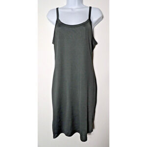 Olive + Oak Racer Back Shift Dress Gray Large Spaghetti Strap Casual Knee Length